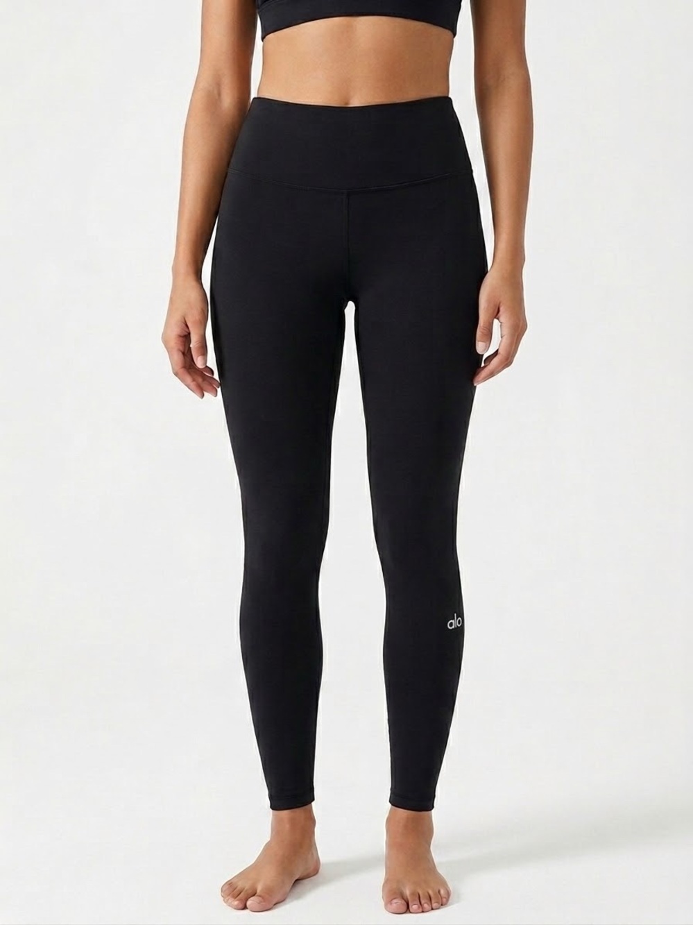 Alo Yoga Black High-Waist Airbrush Leggings Size Large